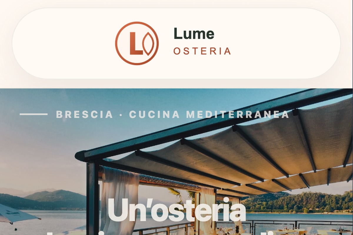 Anteprima del sito demo Start Lume Osteria